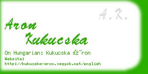 aron kukucska business card